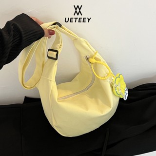 UETEEY กระเป๋าคาดเอว กระเป๋าสะพายข้าง unisex ถุงเกี๊ยวสีทึบ  ลำลอง อินเทรนสุดๆ อเนกประสงค์และเรียบง่าย MAY2003