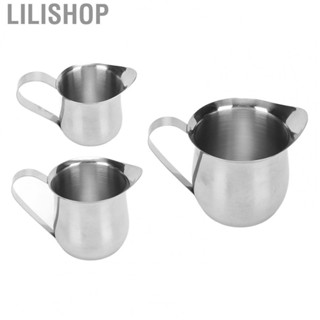 Lilishop  Steam Pitcher Stainless Steel Professional  Frothing Pitcher Safe Ergonomic for Men Women for Coffee Shop