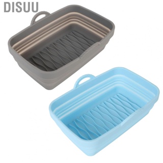 Disuu Foldable Silicone Fryer   Rectangle Silicone Fryer Liner Healthy Heat Resistant  Grade  for Barbecue for Family Baking