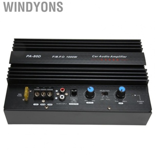 Windyons Subwoofer Digital Power Amp Board  PA 80D Car Power Amplifier Board Aluminum Alloy Treble Bass Control  for Car Entertainment