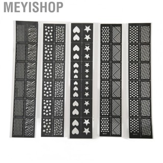 Meyishop Nail Art Stamping Plates  Nail Art Stencils Plates 5 Sheets Skin Friendly  for Nail Salon