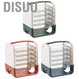 Disuu 4 Layers Dish Preparation  Holder Drawer Design Plastic Vegetable Dish Storage Rack Foldable Kitchen  Organizer