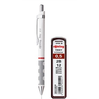 นายอินทร์ ชุดดินสอติ๊กกี้ พร้อมไส้ดินสอ Rotring 0.5 สีขาว