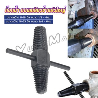 Yuki ก๊อกน้ำ ถอนเกลียวซ้ายตัวใหญ่ ใช้ถอดก๊อกน้ำ4 หุน 6 หุน ที่หักคา  Screw Bolt Extractor