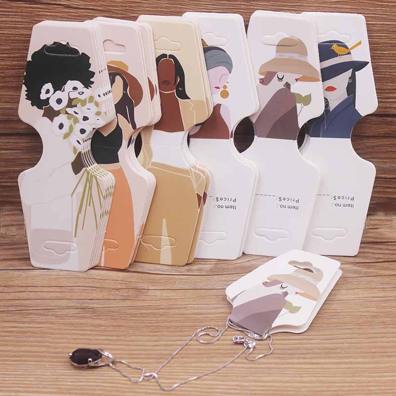 50 ชิ้น 12x4.5 ซม. เครื่องประดับสร้อยคอ ต่างหู การ์ด สวยงาม เท่ สาว / ดอกไม้ เด็กผู้หญิง พิมพ์ ที่คาดผม เครื่องประดับ การ์ด อุปกรณ์เสริม