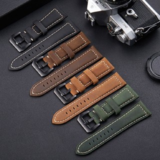 Lianli Vintage Genuine Crazy Horse Leather 20mm 22mm 24mm Watch Strap Band Replacement