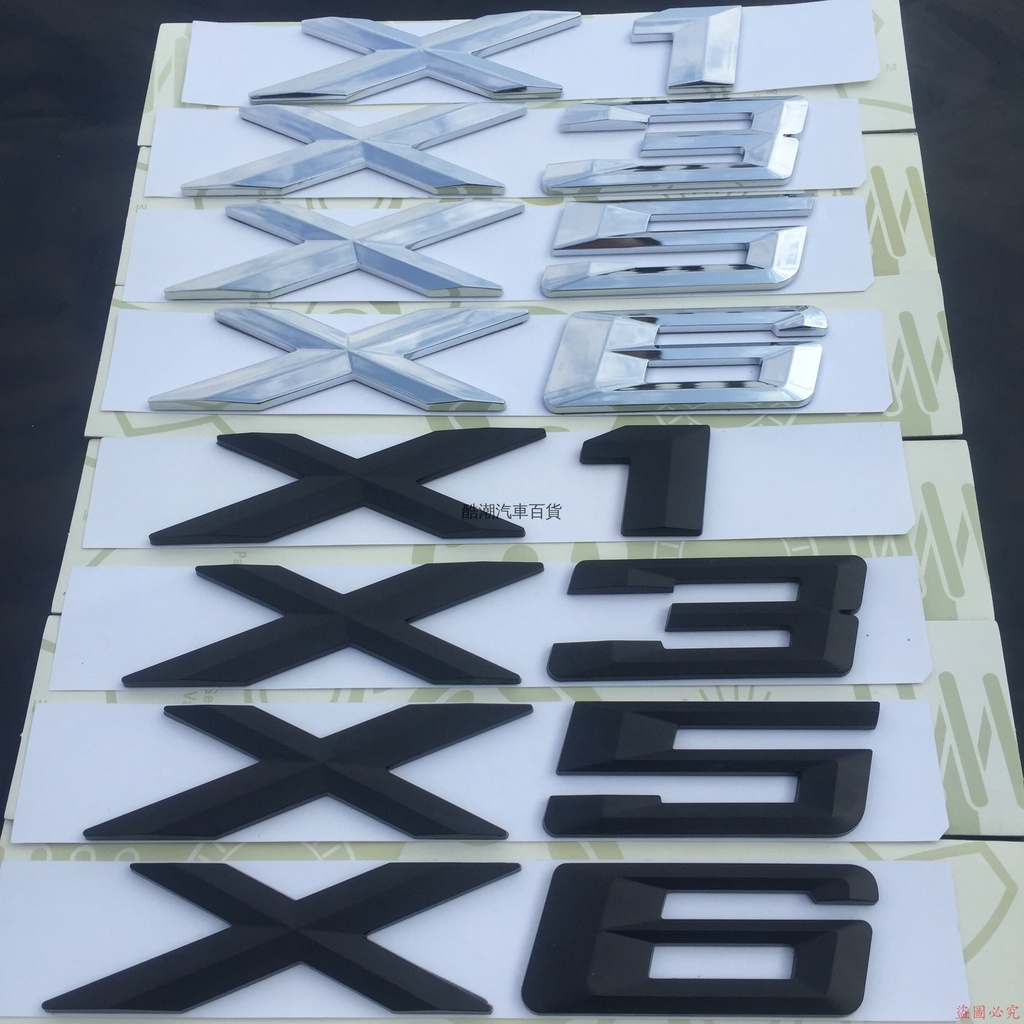 รถ BMW ดัดแปลงป้ายป้ายป้ายรถ X1 X3 X5 X6 GT Tail Box Word Label GT Series X Series ด้านหลังติดฉลาก F