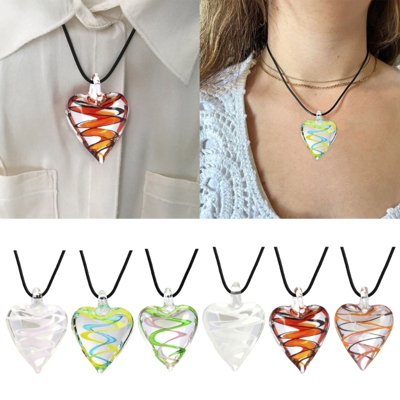 BST สร้อยคอโชคเกอร์สําหรับผู้หญิงหรูหราโซ่ปรับได้เครื่องประดับแก้วหัวใจเสน่ห์