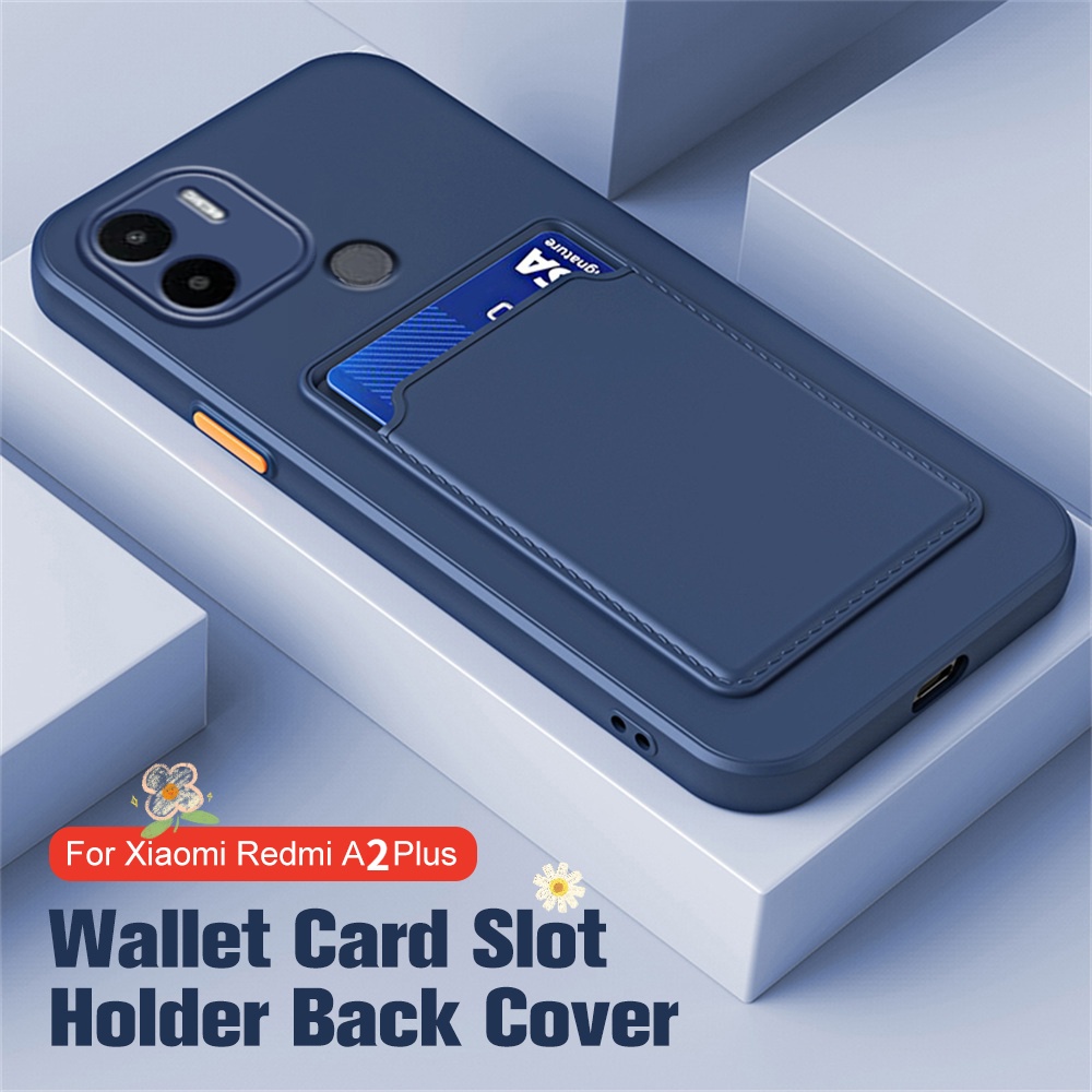 เคสซิลิโคนนิ่ม พร้อมช่องใส่บัตร กันกระแทก สําหรับ Redmi A2 Plus 4G 2023 A2Plus A2+ RedmiA2 RedmiA2Plus A1 A1+ A1Plus