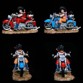 ฟิกเกอร์ โมเดล ดราก้อนบอล Son Goku Son Gohan Motorbike Riding Father and Son ของเล่นสําหรับเด็ก