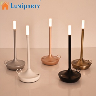 Lumiparty โคมไฟตั้งโต๊ะ Led แบบเหล็ก สไตล์โมเดิร์น หรูหรา ชาร์จ Usb สําหรับร้านอาหาร ระเบียง บาร์