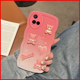 เคส Vivo Y21 Vivo Y21S Vivo Y21T Vivo Y33S Y33T T1X Y15S Y15C Y15A V2111 V2109 V2120 V2147 Y21 เคสโทรศัพท์มือถือแบบนิ่ม tpu ลายการ์ตูนน่ารัก 3D สีชมพู ฟ้า ไล่โทนสี สําหรับ MMX