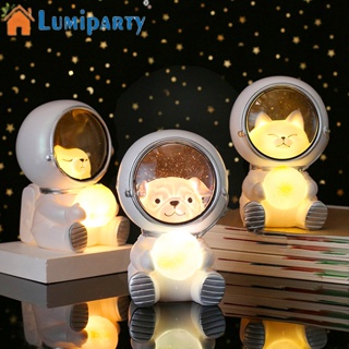 Lumiparty โคมไฟเรซิ่น รูปนักบินอวกาศน่ารัก ของขวัญวันเกิด สําหรับตกแต่งบ้าน ห้องนั่งเล่น