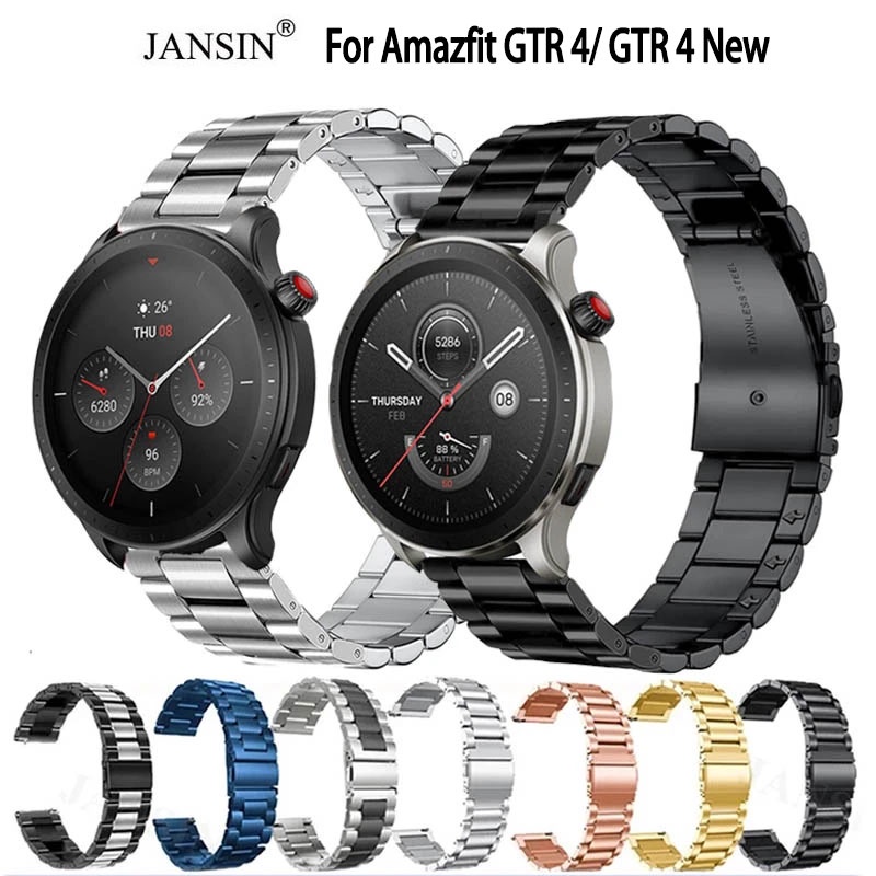 สาย Amazfit GTR 4 New สายนาฬิกาข้อมือ สแตนเลส สำหรับ สำหรับ Amazfit GTR4 GTR 4 New สมาร์ทวอทช์