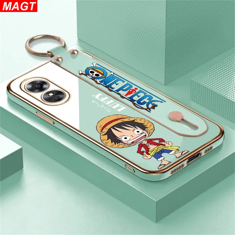 เคสโทรศัพท์มือถือ ลายโจรสลัด พร้อมสายคล้องข้อมือ หรูหรา สําหรับ OPPO Reno 8T 4G A78 A55 A96 A76 A13S