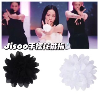 พร็อพแหวนดอกไม้ Blackpink Jisoos Same แฮนด์เมด สําหรับเด็กผู้หญิง พร็อพเต้นรํา 2 ชิ้น