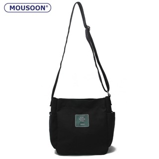 MOUSOON กระเป๋าสะพายสุภาพสตรี Messenger Bag Canvas กระเป๋าถังความจุขนาดใหญ่ของญี่ปุ่น