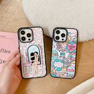 【care For self】CASETIFY เคสป้องกันโทรศัพท์มือถืออะคริลิค ลายตัวอักษร แกะสลัก สําหรับ iPhone 14 Pro MAX 11 12 13 Pro MAX 14 Plus