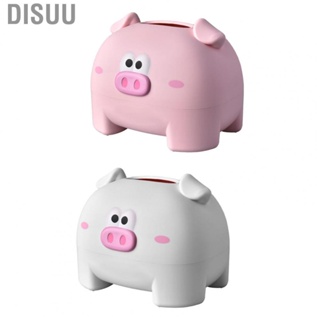 Disuu Cartoon Tissue Storage Box  Smoothing Edges Easy Paper Extraction Pig Shaped Cute Tissue Paper Box Decorative Wide Mouth  for Living Rooms