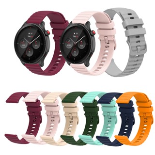 สายนาฬิกาข้อมือซิลิโคน ลายคลื่น สําหรับ Huami Amazfit GTR Mini GTR3 Pro 42 มม. 47 มม. Bip5 GTR2 GTR4 GTR2E 2 3 4 Bip 5