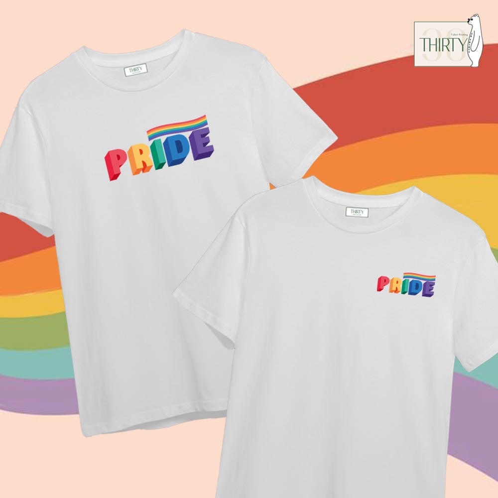 เสื้อยืดลาย lgbtq pride month 01 (ผ้าคอตตอน สกรีนชัด สีสด ติดทน)