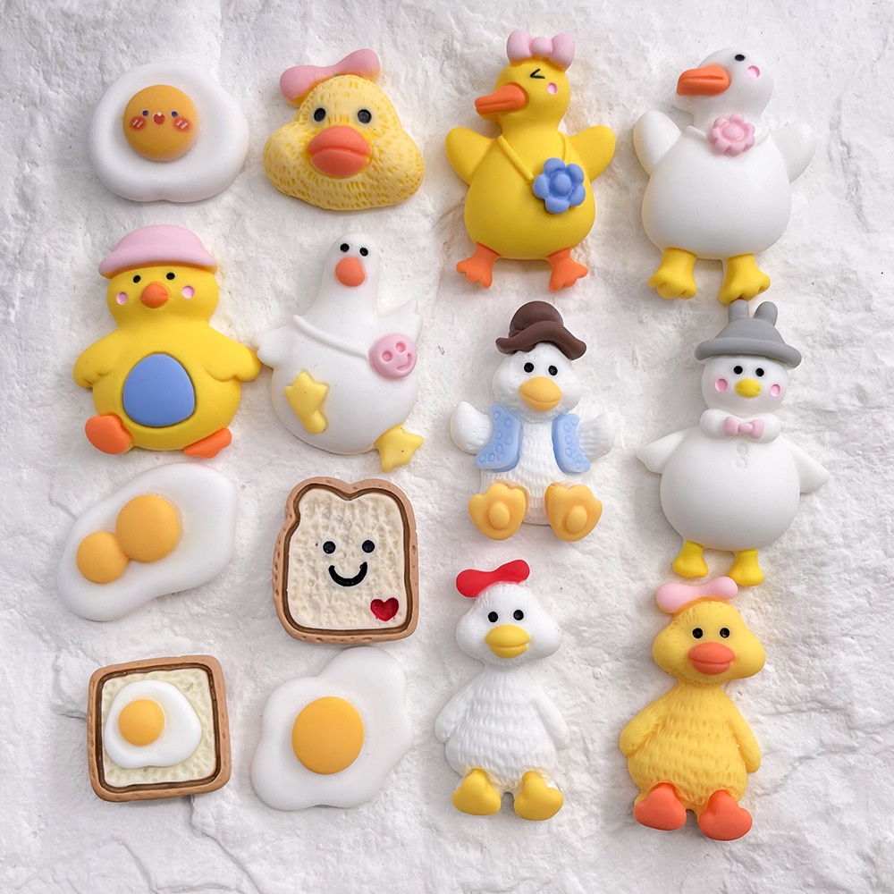 [2#] ไข่ดาวลวก ซีรีส์ การ์ตูน เครื่องประดับเรซิน อุปกรณ์ diy เคสโทรศัพท์ ครีมกาว แฮนด์เมด กิ๊บติดผม แผ่นแปะรู ขนาดเล็ก รองเท้า หัวเข็มขัด อุปกรณ์เสริม FN