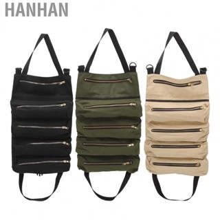 Hanhan Tool Roll Bag  Car Back Seat Tool Bag Zippered Pockets  for Wrench