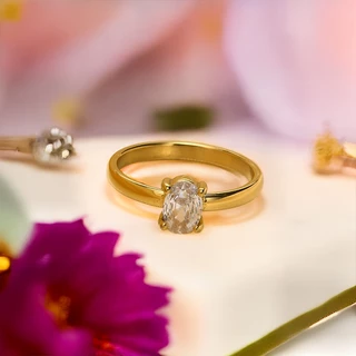 Vnox Cubic Zirconia CZ แหวนแต่งงาน สําหรับผู้หญิง