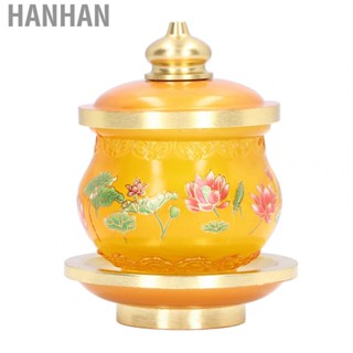 Hanhan Buddhism Water Supply Cup Art Crafts Non Fade Buddha Cups with Base for Family for Decoration for Living Rooms