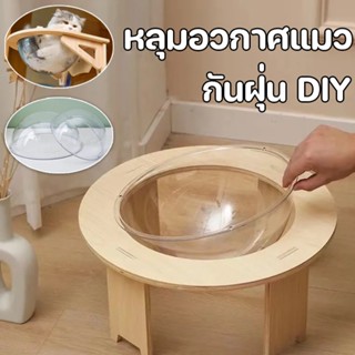 หลุมอวกาศแมว หลุมแมว ส่วนเสริมคอนโดแมว รังนก แบบใส กันฝุ่น DIY สําหรับสัตว์เลี้ยง แมว หลุมอะคริลิคใสแมว