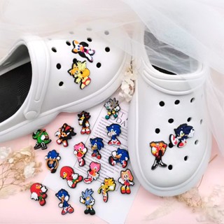 ตัวการ์ตูน Jibits Crocs Pin Sonic Game Jibbits Charm Anime Shoe Charms Sonic The Hedgehog Jibitz Crocks สําหรับเด็ก ตกแต่งรองเท้า