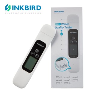 Inkbird 3-in-1 เครื่องทดสอบคุณภาพน้ําดิจิทัล แบบพกพา TDS EC &amp; เครื่องวัดอุณหภูมิ ปากกาทดสอบการอ่านทันที