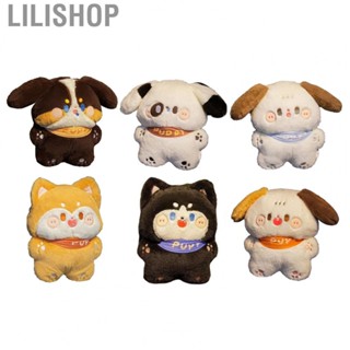 Lilishop Stuffed Dog Toy  Throw Pillow Decoration Bright Color Cartoon Dog  Toy  for Toy Store