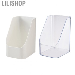 Lilishop Desktop Storage Box   Storage Bin Organizer Dust Free Visible Plastic  for Office