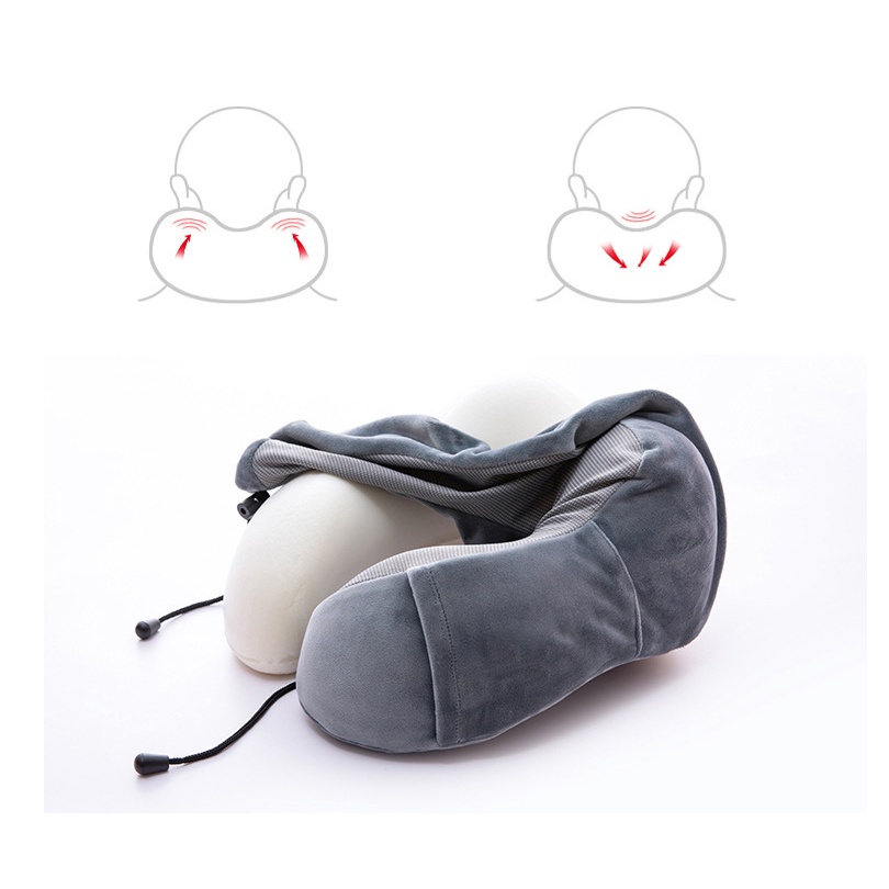 หมอนรองคอ Memory Foam ม้วนเก็บได้ หมอนรองคอเพื่อสุขภาพ แบบพกพา