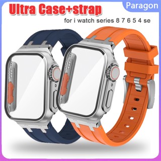 เคสอัพเกรด และสายยาง แบบเปลี่ยน สําหรับ Apple watch series 8 7 6 45 มม. 41 มม. i watch se 5 4 44 ม.