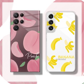 เคสโทรศัพท์มือถือแบบนิ่ม ใส ลายผลไม้ กล้วย ฤดูร้อน สําหรับ Samsung A54 A52s A24 A14 A34 A04 A04E A53 A13 A04s A23 A33 M23 M53 A73 A12 M12 A22 M22 A50 A32 A50s A30s A51 A52 A72 5G