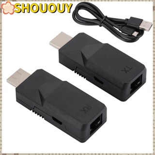 SHOUOUY ตัวแปลงขยาย HDMI HDTV Over Cat5e Cat-6 1080P 60 เมตร