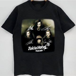 ใหม่ เสื้อยืด พิมพ์ลาย Tokio Hotel Band สีดํา