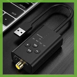 ตัวรับสัญญาณเสียง 3.5 มม. ตัวแปลงเสียง USB บลูทูธ 5.2 สําหรับเครื่องขยายเสียง