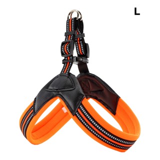 Outdoor Large Adjustable Breathable Comfortable Running Safety Training Portable Orange Reflective Vest Dog Harness