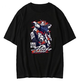 Mobile Suit Gundam เสื้อยืดแขนสั้นอนิเมะ ล่าสุดสำหรับผู้ชายในเครื่องแบบ