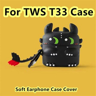 【ของแท้】เคสหูฟัง แบบนิ่ม ลายการ์ตูนตลก สําหรับ TWS T33 TWS T33