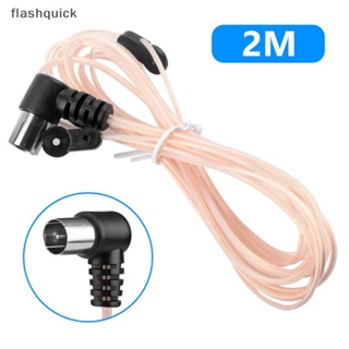 Flashquick เสาอากาศ FM 75 โอห์ม F Type ตัวผู้ ปลั๊ก สําหรับวิทยุ สเตอริโอ รับสัญญาณอากาศดี