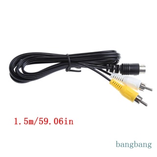 Bang สายเคเบิลอะแดปเตอร์คอมโพสิต วิดีโอ AV สเตอริโอ สีดํา 1 5 ม. 5 ฟุต สําหรับ Genesis MD