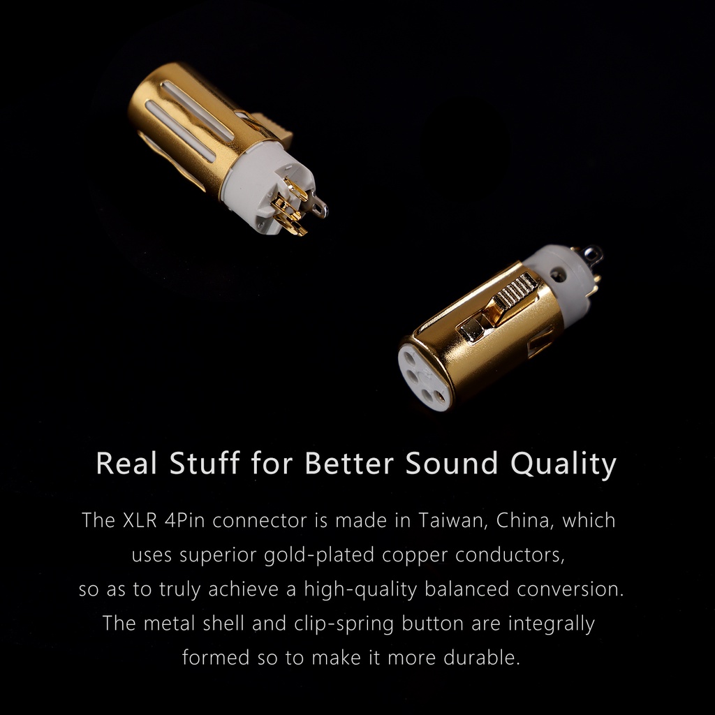 Dd ddHiFi XLR44C Balanced XLR 4Pin ถึง 4.4 มม.อะแดปเตอร์ Adapt สายหูฟัง XLR 4Pin แบบดั้งเดิมเพื่อ 4.4 มม. อุปกรณ์ลดความเข้ม