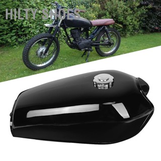 HILTY SHOES รถจักรยานยนต์ Universal Bright Black Retro Fuel Gas Tank พร้อมฝาครอบสวิทช์ Fit สำหรับ Honda CG125