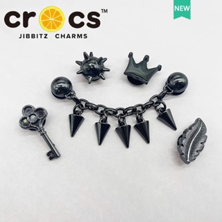 ใหม่ crocs jibbitz Charms คุณภาพสูง หัวเข็มขัดโลหะ สีดํา คุณภาพสูง เครื่องประดับ สําหรับตกแต่งรองเท้า DIY