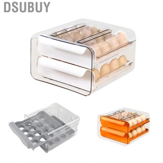 Dsubuy Egg Drawer Double Layer Toxic Free Transparent Thicken Large  Storage Box with Handle for