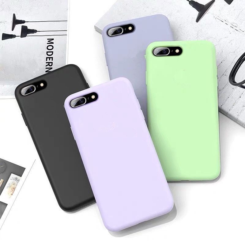 C เคสใช้สำหรับไอโฟน ใช้สำหรับ iPhone 6 6S 7 8  + Plus SE 2 3 TPU Case เคสซิลิโคน พลัส ลบรอยได้ เคสกำมะหยี่ เคสซิลิโคน - ภาพย่อย 4